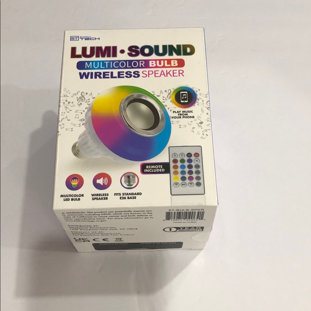 Multicolor LED bulb wireless‎ speaker with remote - Picture 6 of 6